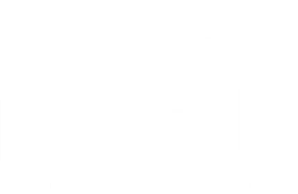 Logo Bobido hondenuitlaatservice en huisdierenoppas. De letters van het logo zijn voorzien van hondenoren, een kattenhoofd en konijnenoren