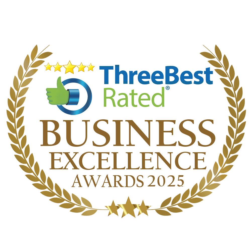 Three best rated business excellence awards 2025 logo