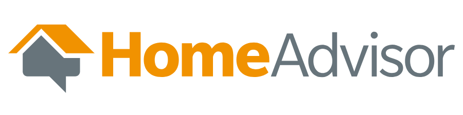 The home advisor logo is orange and gray with an arrow pointing up.