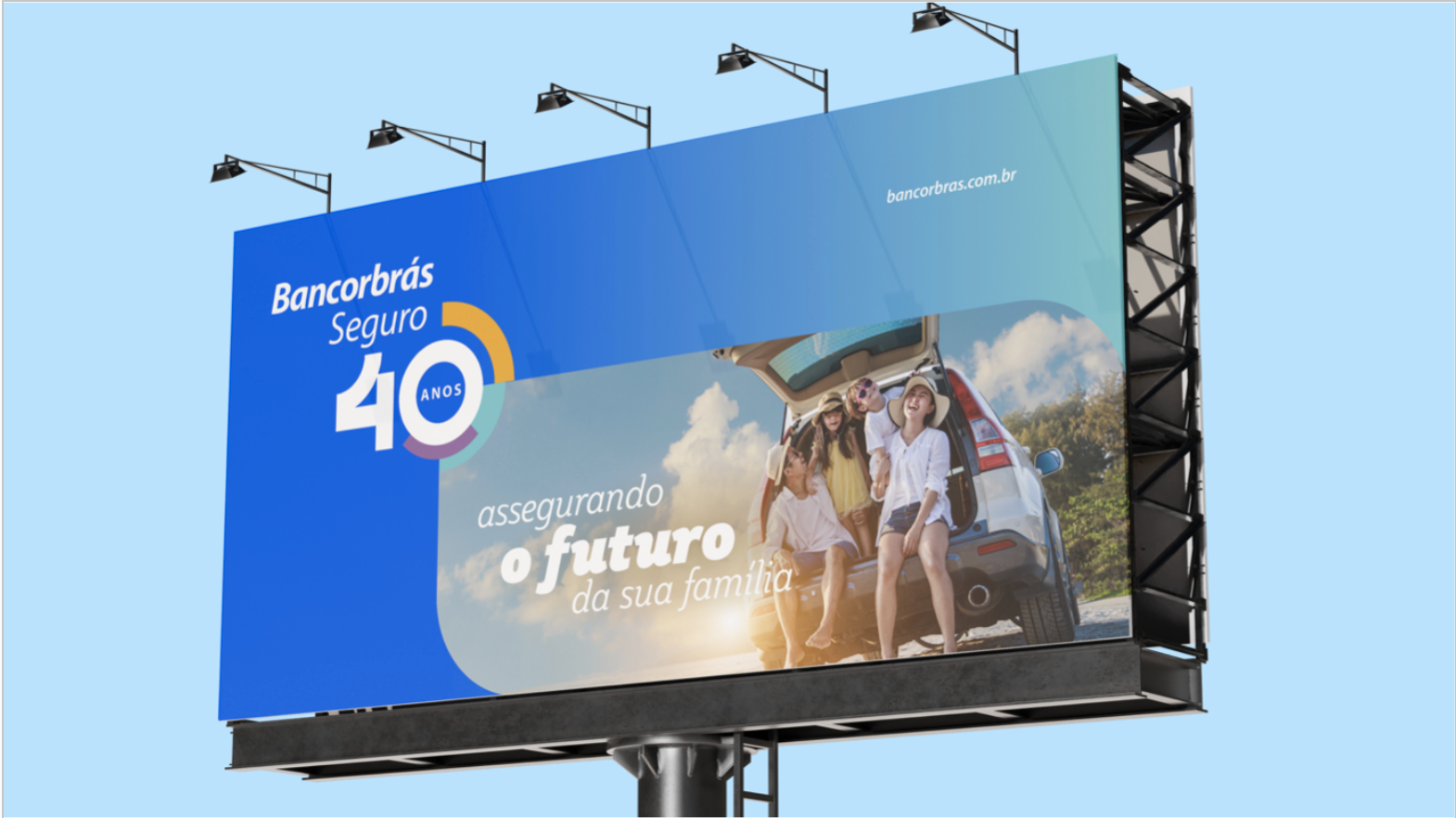 Um outdoor que diz seguro 40 nele