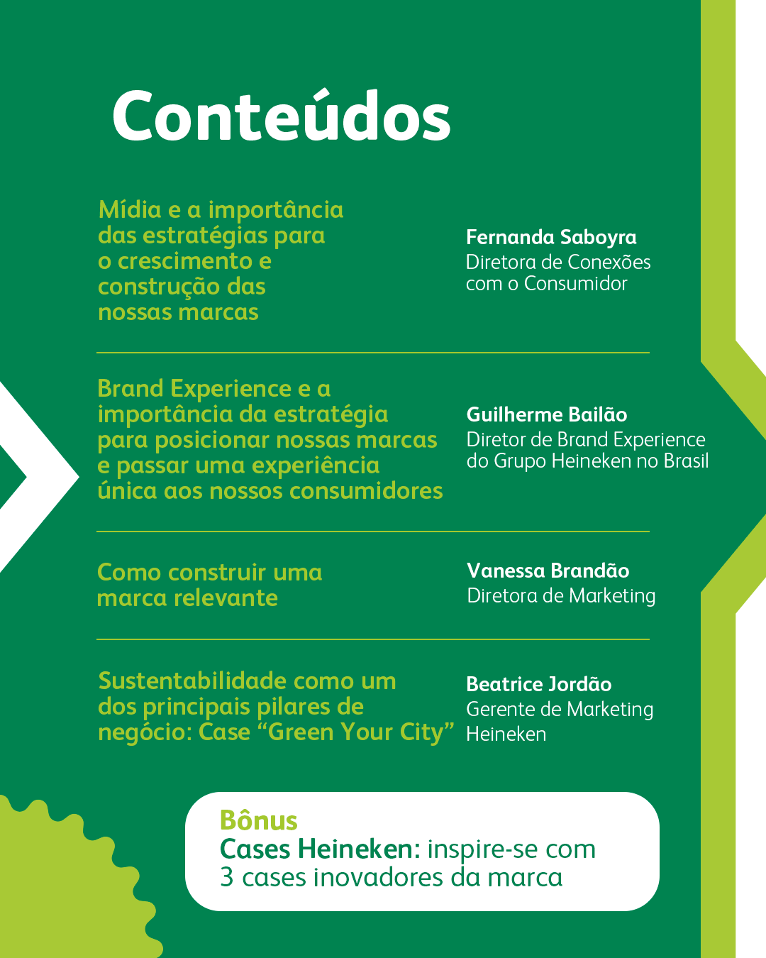 Um cartaz verde com a palavra conteudo nele