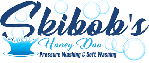 the logo for skibob 's honey doo pressure washing and soft washing