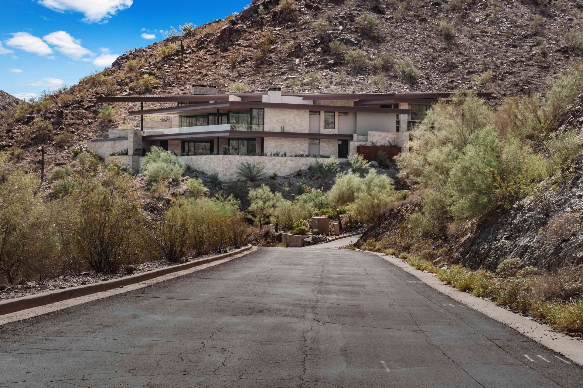 Exterior masonry with hand cut stone