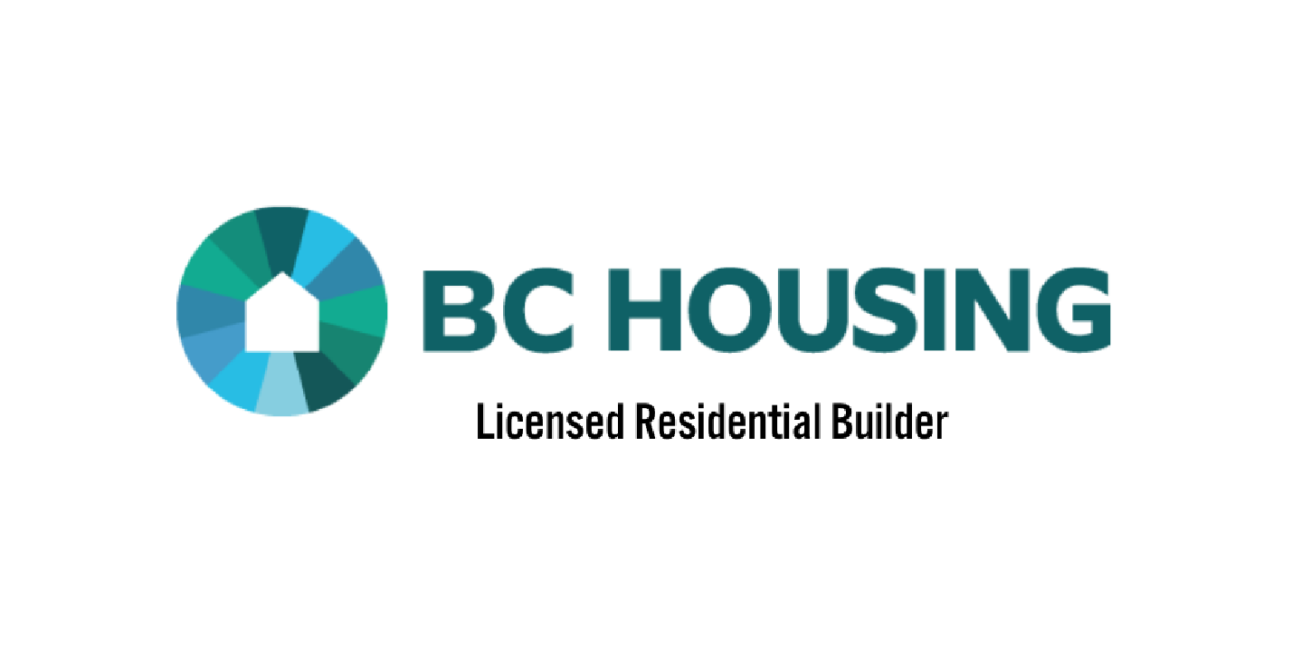 BC Housing logo with teal house icon and “Licensed Residential Builder” text