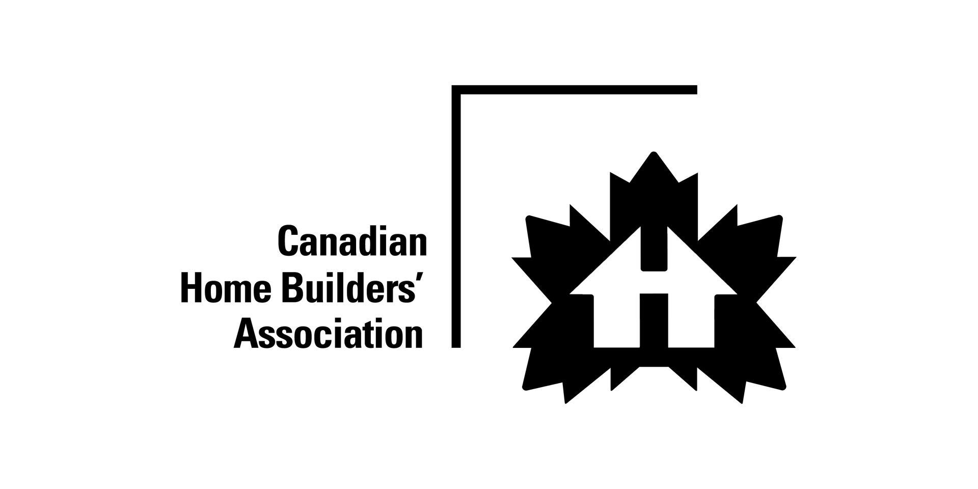 Canadian Home Builders' Association logo with black text and a black maple leaf house icon on white background