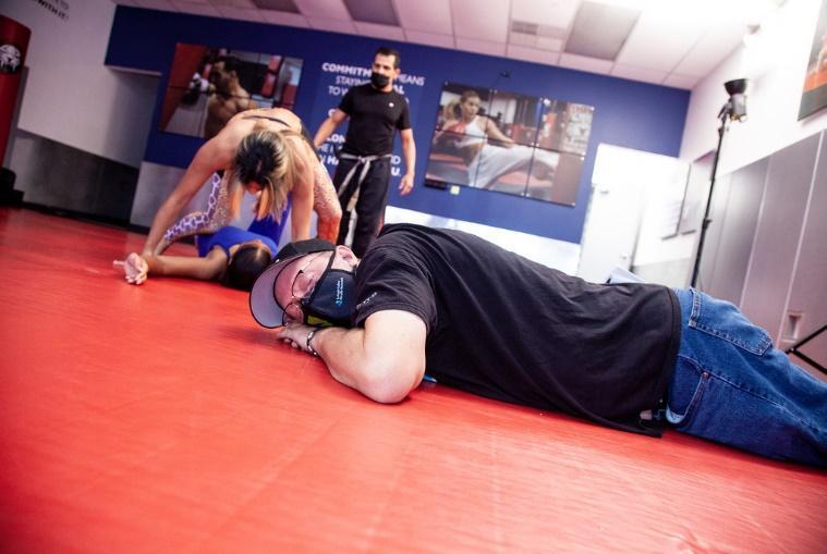 Director of Photography, Craig Friebolin, resting between scenes.