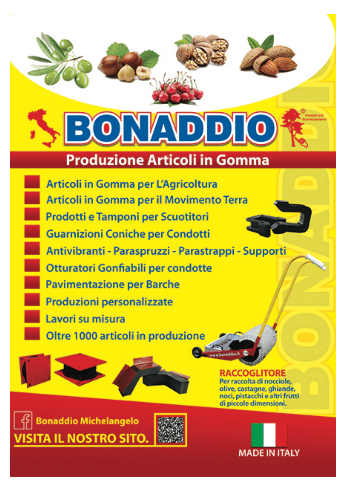 Ricambi agricoli Lamezia Terme Bonaddio articoli in gomma