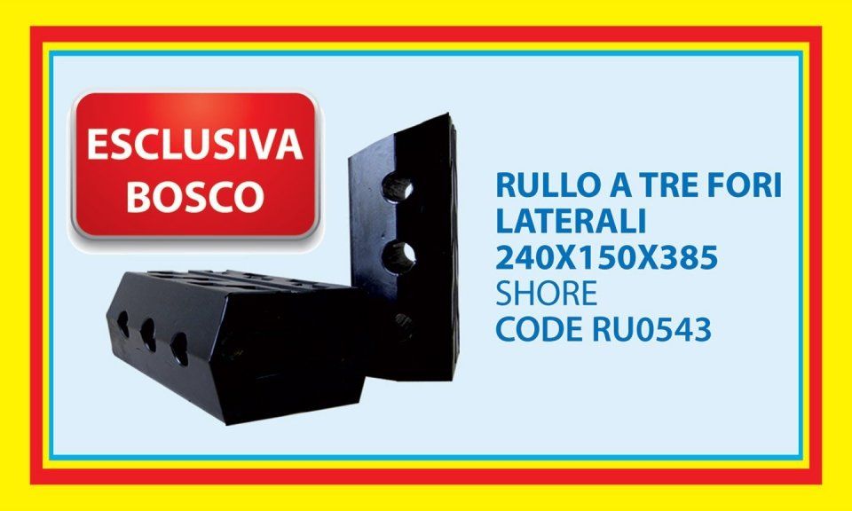 Rullo a tre fori laterali