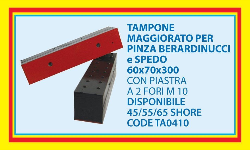 Tampone maggiorato per pinza