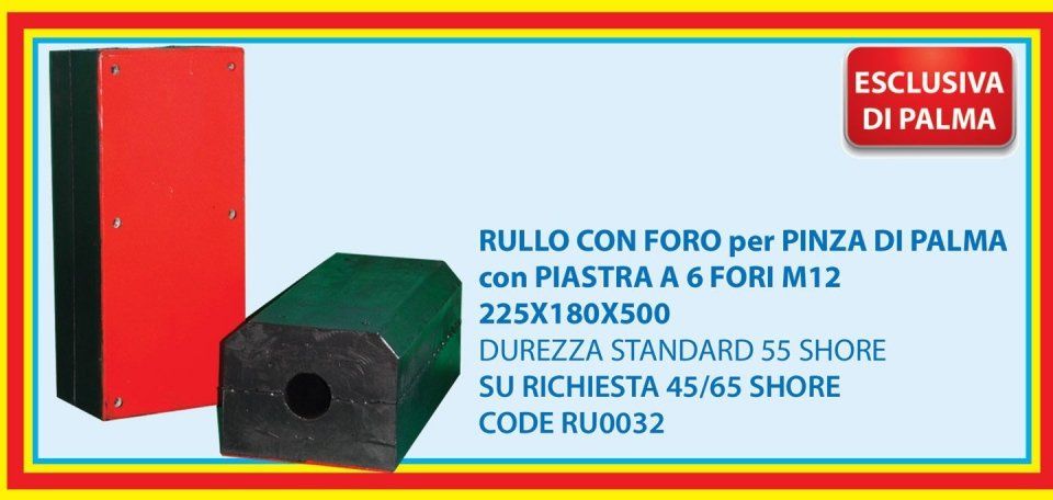 Rullo con foro per pinza