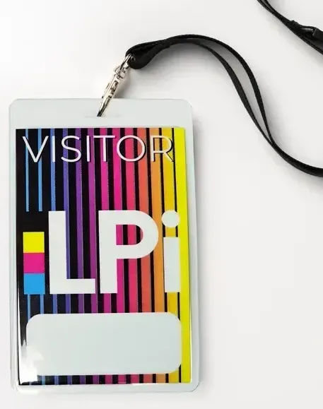 Visitor badge with 