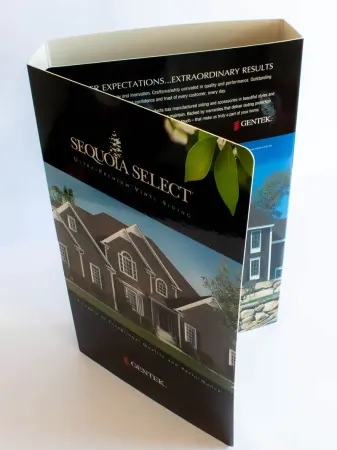 Brochure for Sequoia Select homes, showcasing a house image and information, against a white background.