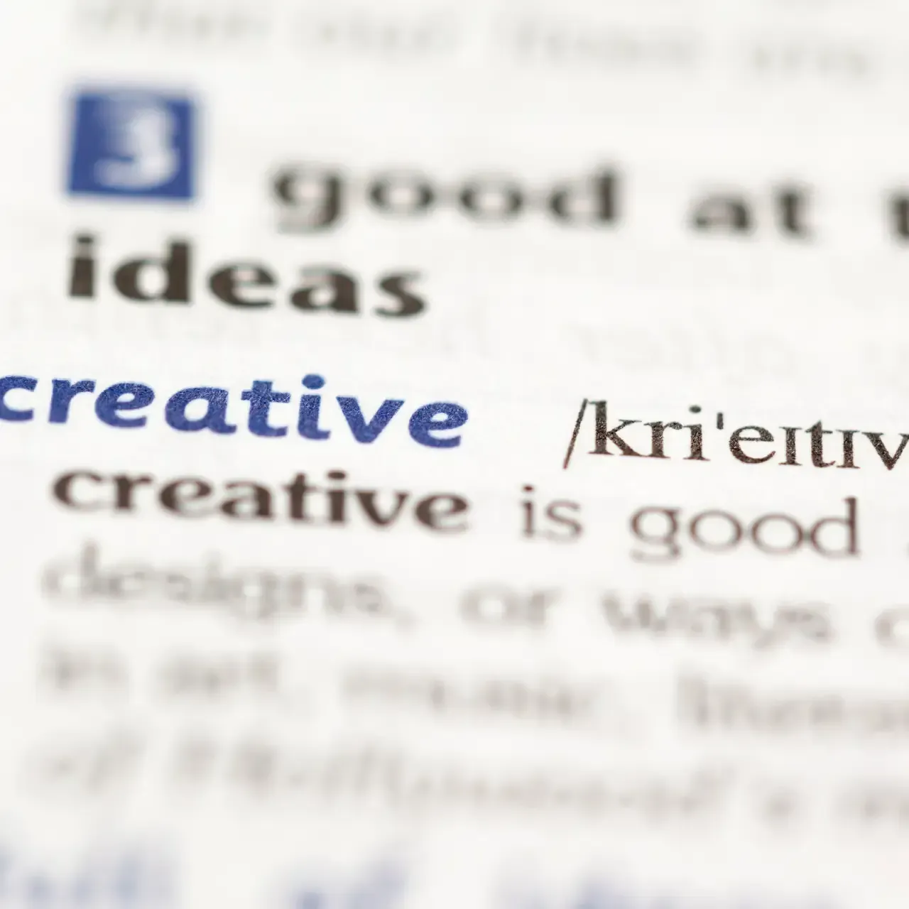 Close-up of dictionary page, highlighting the word 