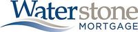 The Waterstone Mortgage logo, featuring blue text for "Water" and "MORTGAGE" and gray text for "stone" over a blue wave.