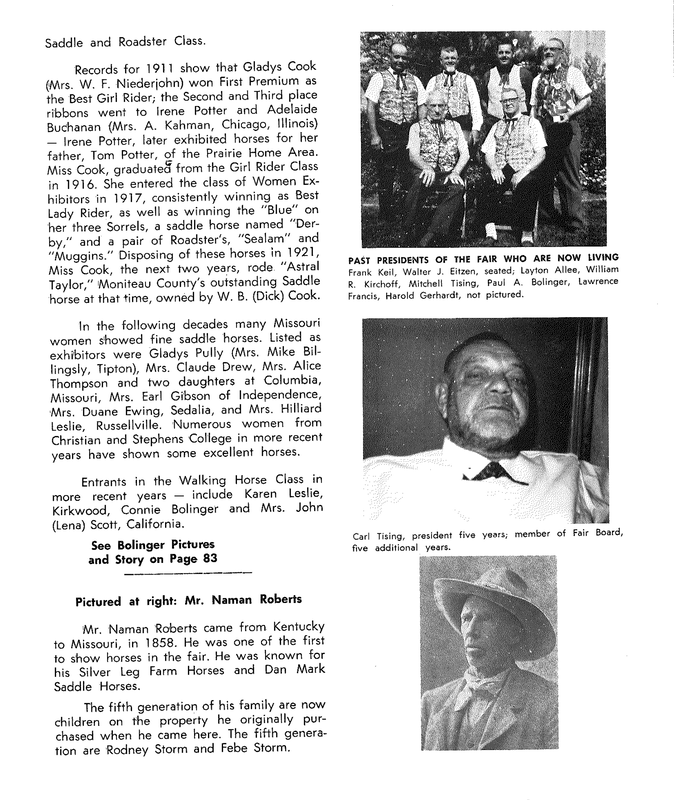Black-and-white newspaper page with text columns and three portrait photos of people.