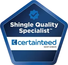 Blue and white CertainTeed 