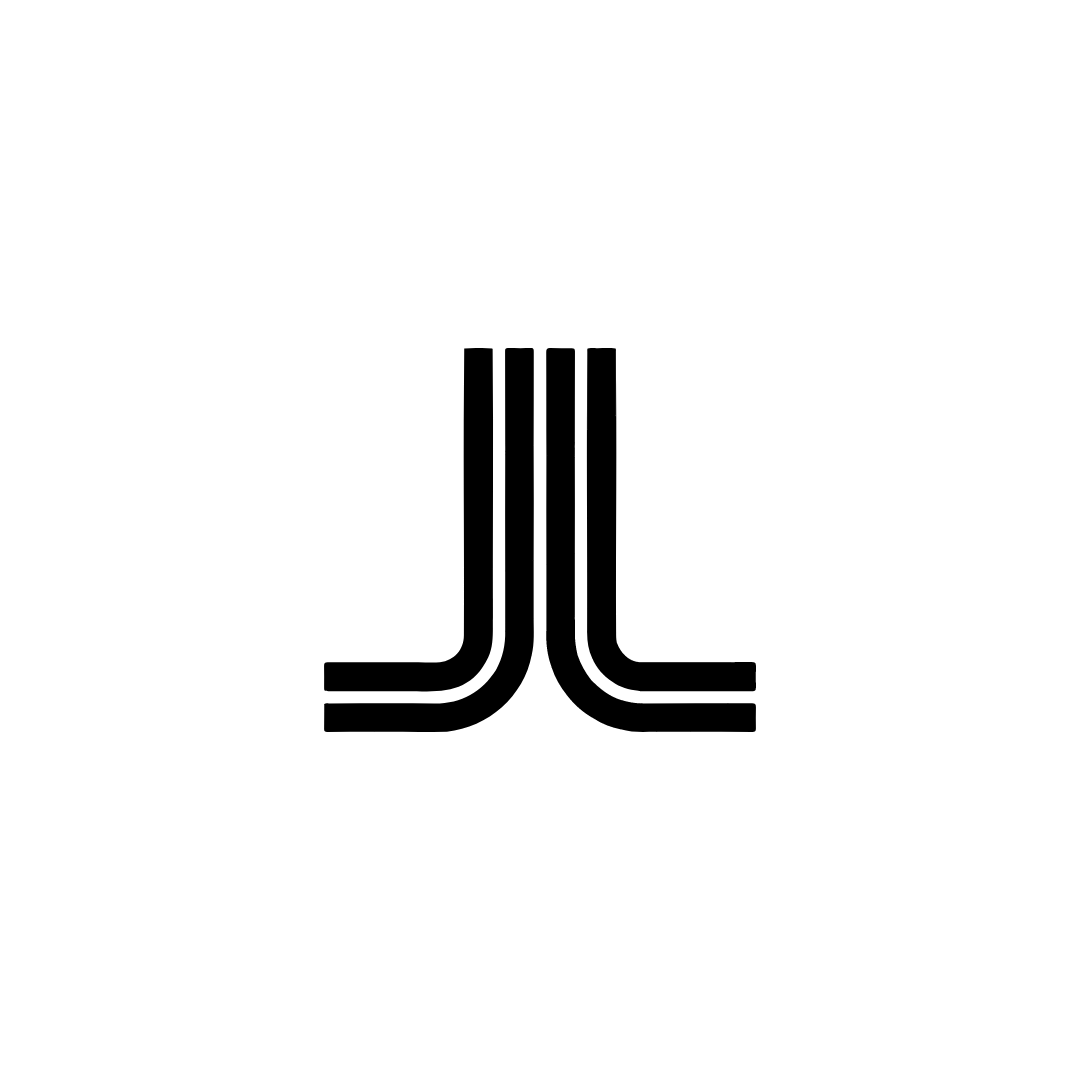 A black and white logo of the letter jl on a white background.
