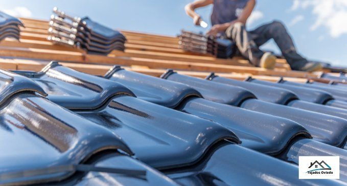 Montar tejado de tejas en Oviedo, Asturias
