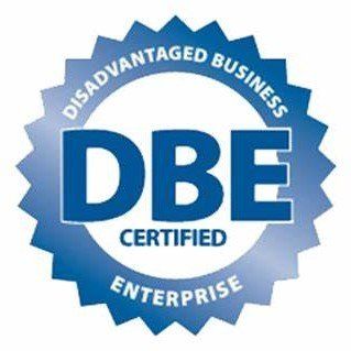 A logo for a disadvantaged business enterprise