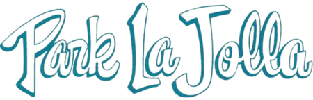 A hand drawn logo for park la jolla on a white background.