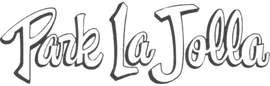 A black and white drawing of the word park la jolla on a white background.