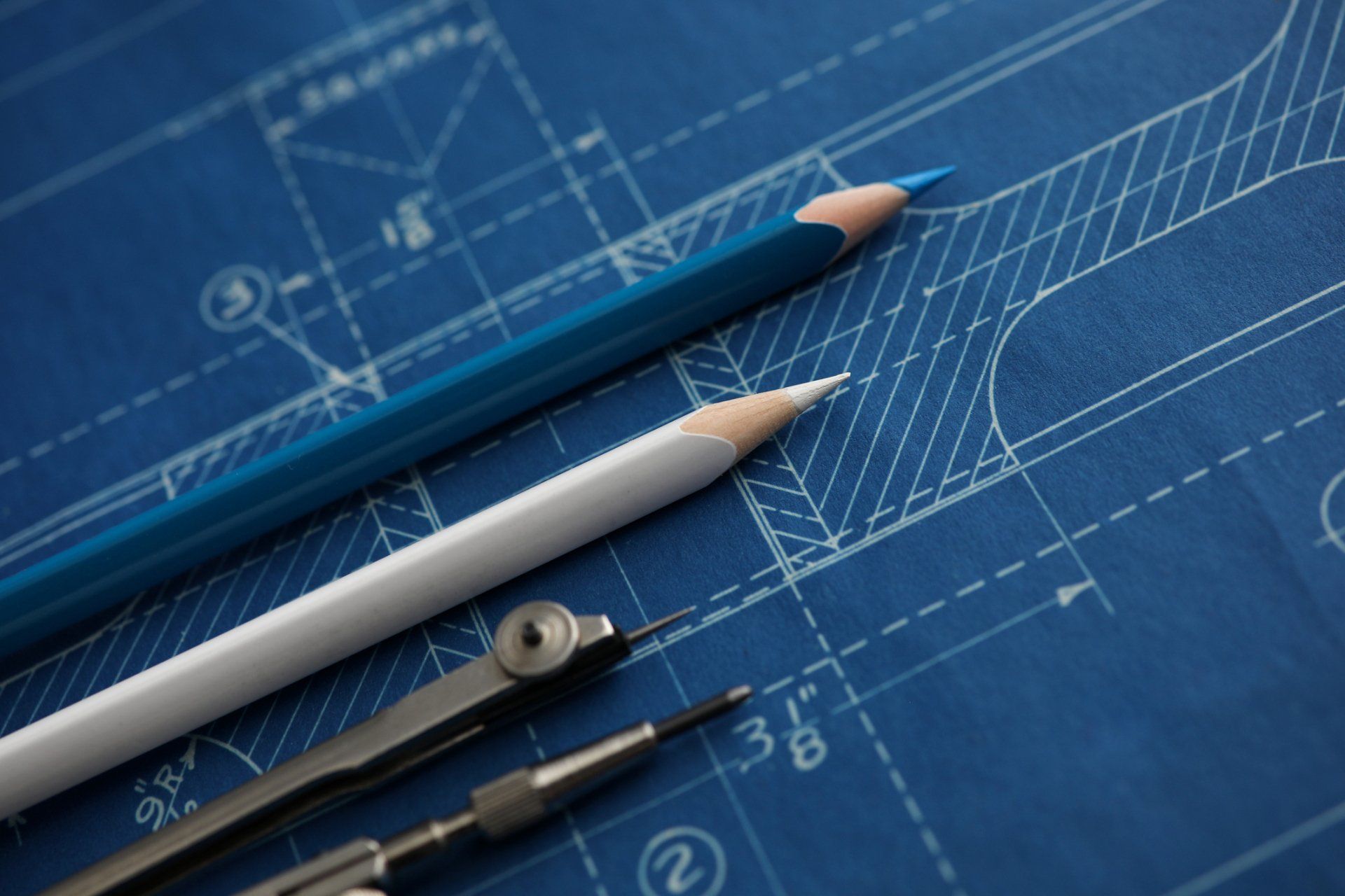 Blueprint With Color Pencil — Lincoln, DE — R. Calvin Clendaniel Associates