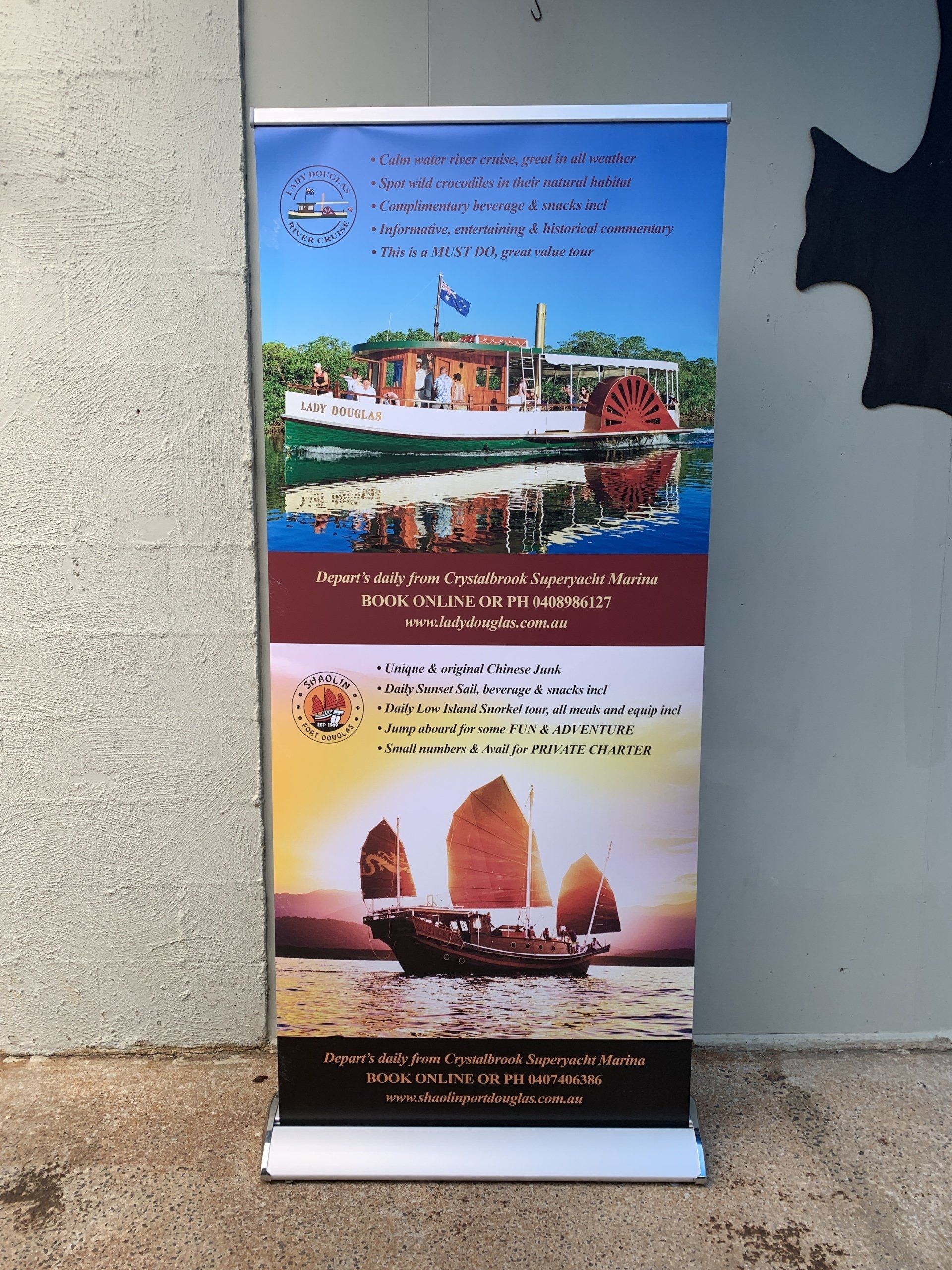 Yellow Business Roll Up Banner — Quality Printing In Port Douglas, QLD