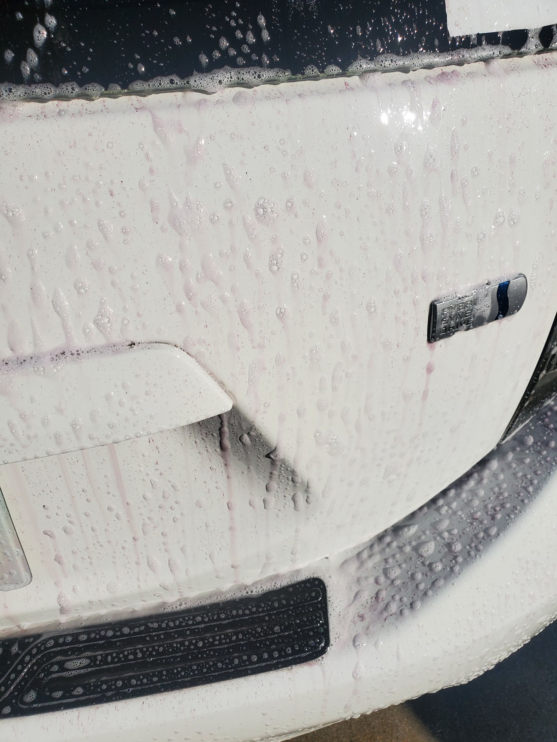 A close up of the rear end of a car