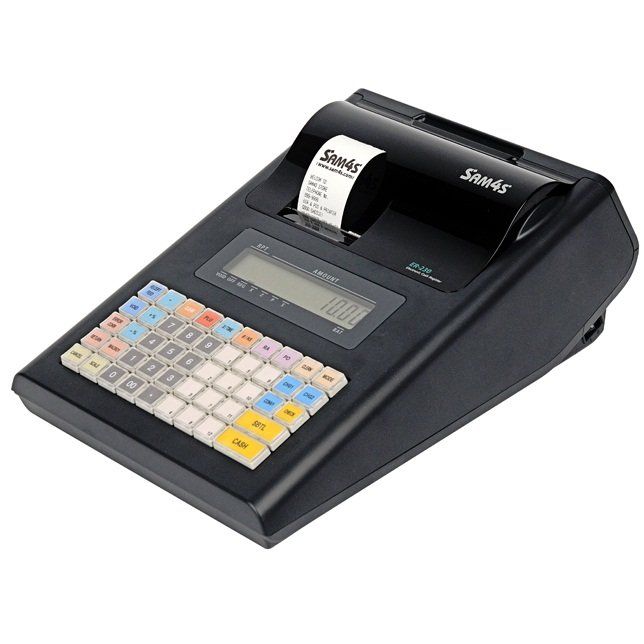 Side view of the cash register
