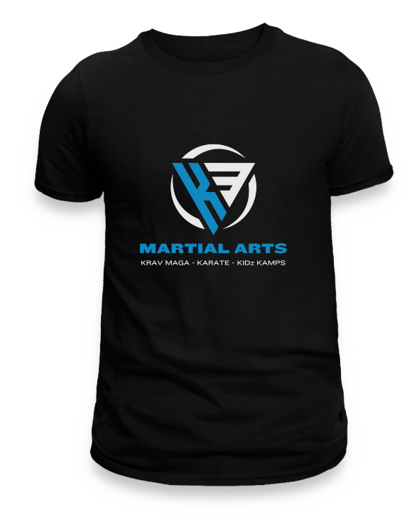 A black t-shirt that says martial arts on it