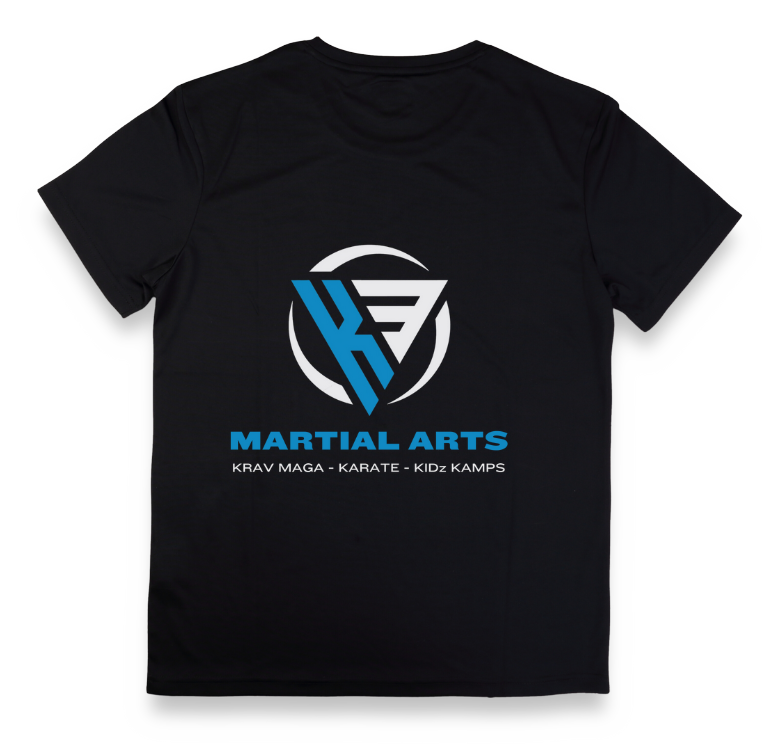 A black t-shirt that says martial arts on it