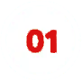 The number 01 is red on a white background.