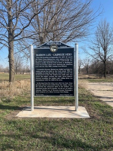 Historical marker for Marion Lile, the 