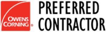 Owens Corning Preferred Contractor logo in red and black.