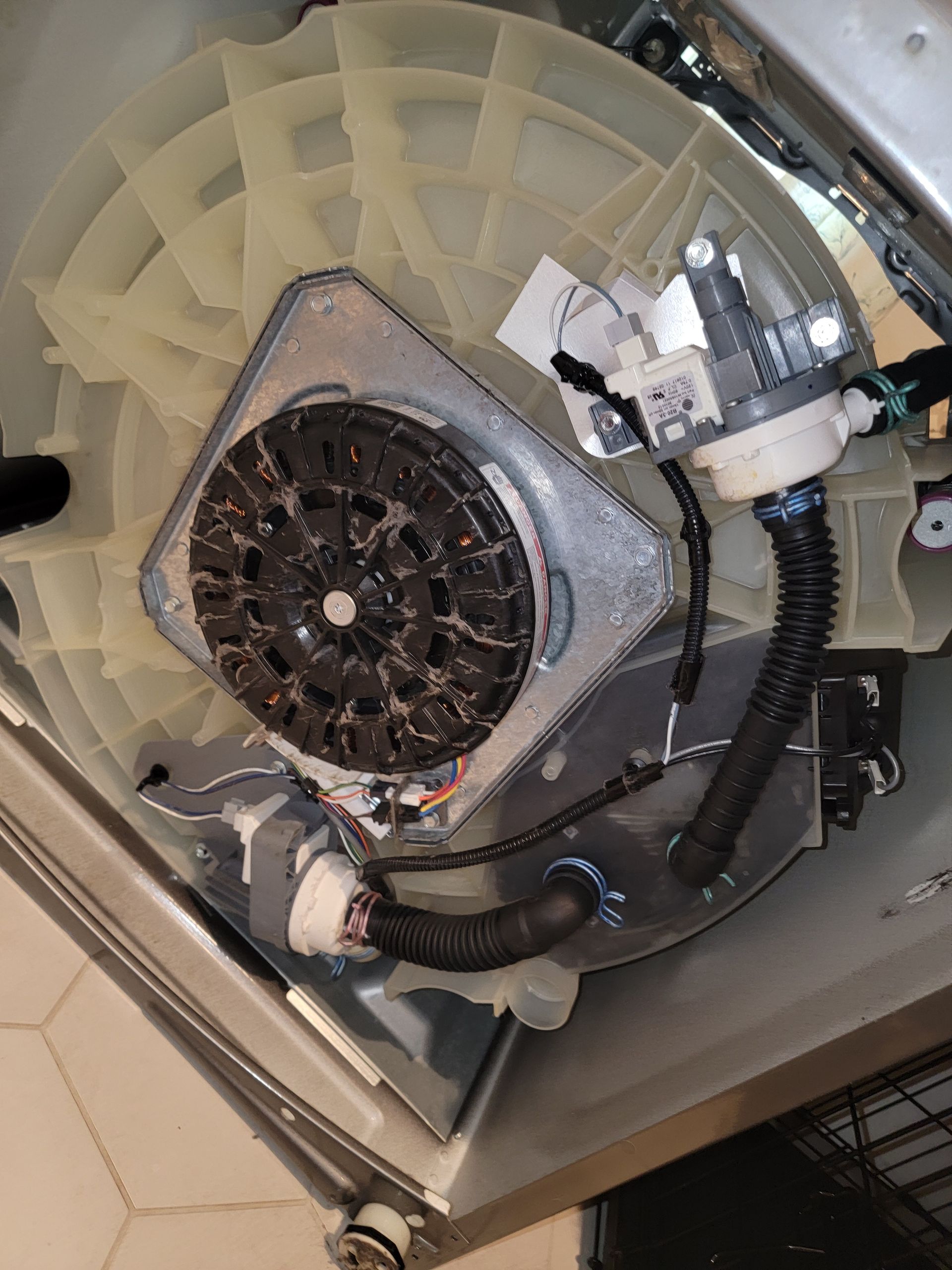 A close up of the inside of a washing machine.