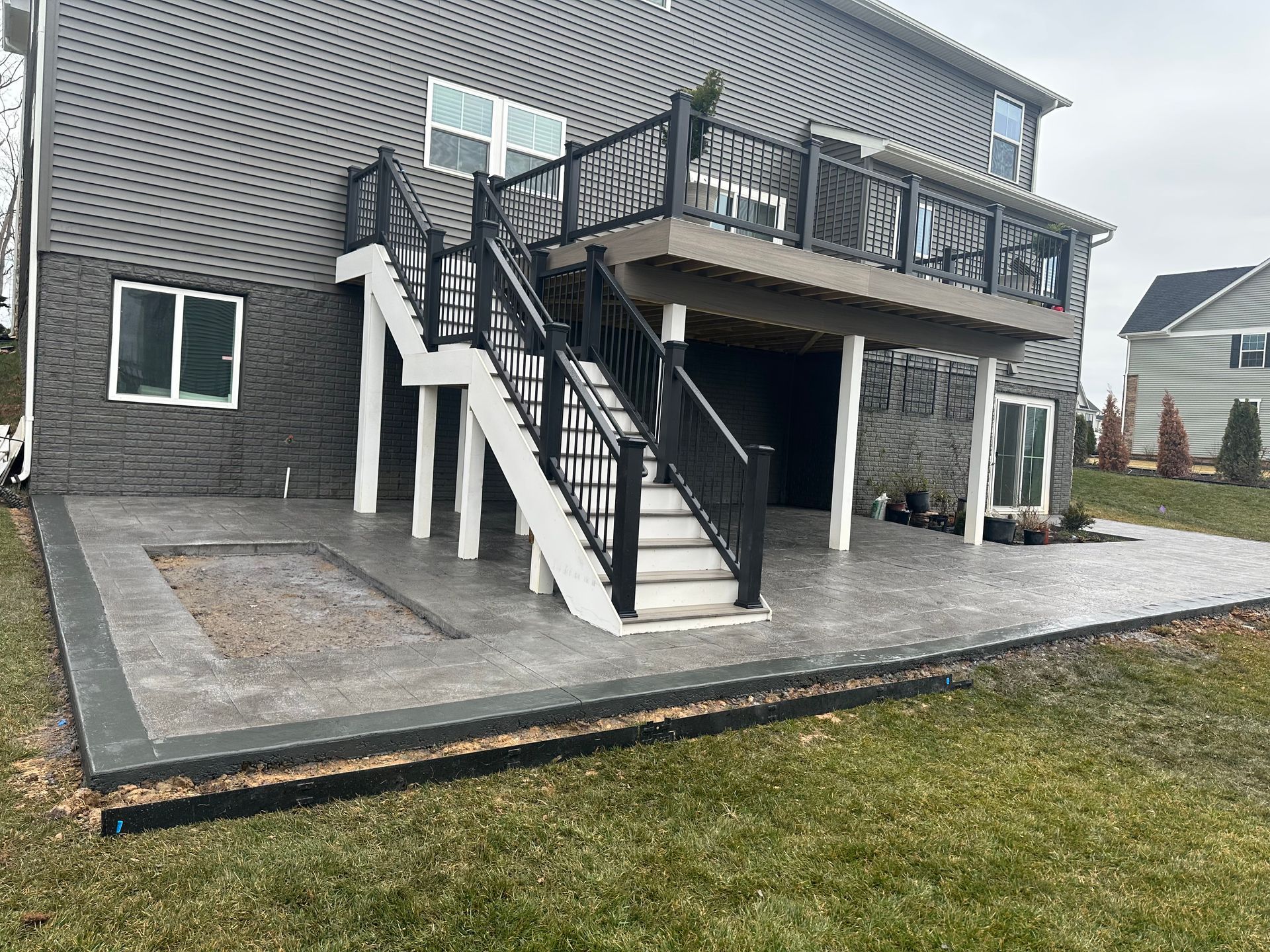 Frederick stamped concrete porch contractors