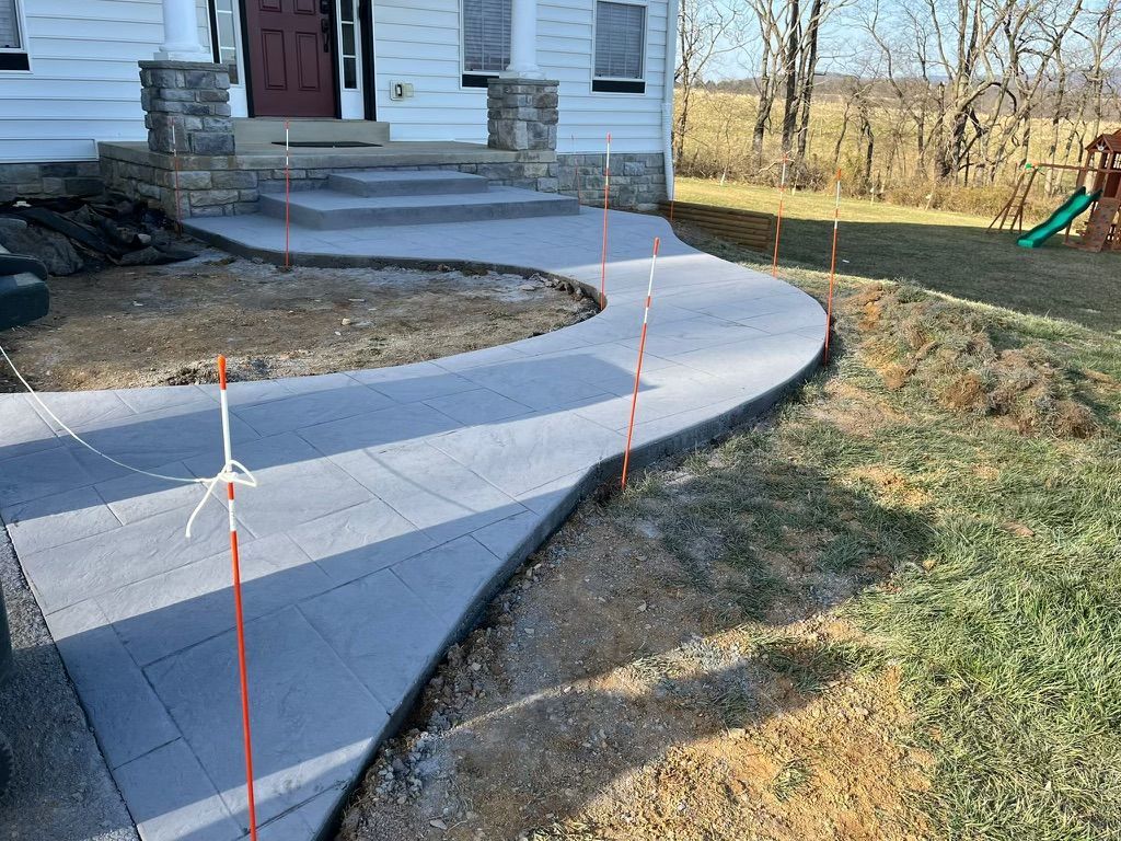 Frederick Stamped Concrete walkway installation