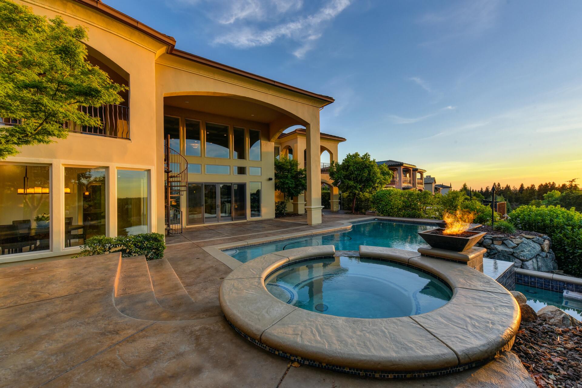 Stamped concrete pool deck custom in Frederick Maryland