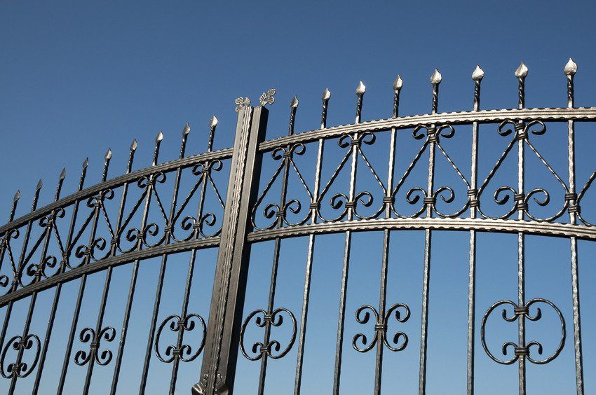 Ornate wrought iron gate
