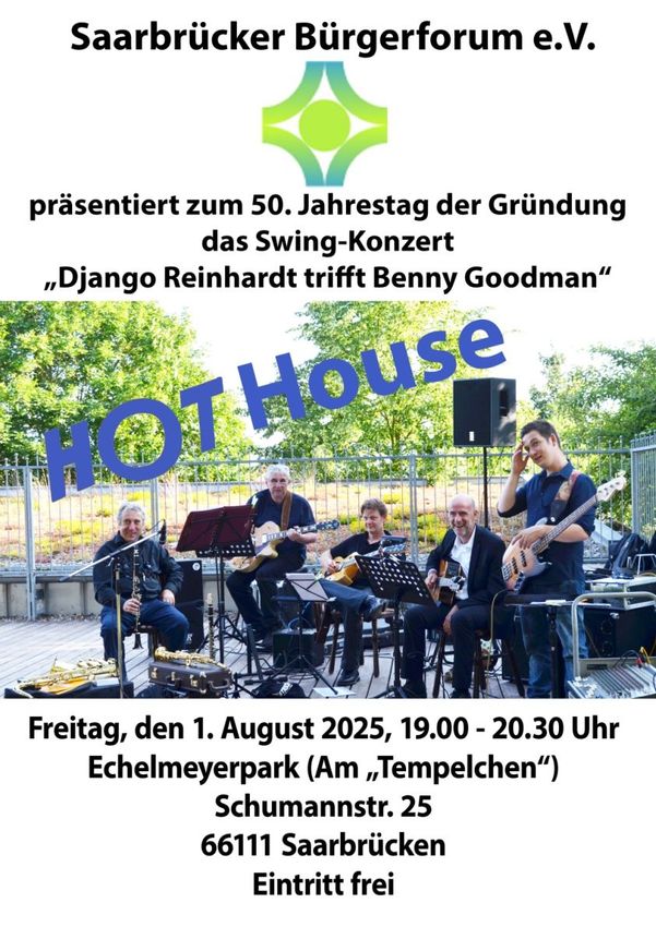 kostenloses JAZZ Konzert Echelmeyerpark in Saarbrücken 