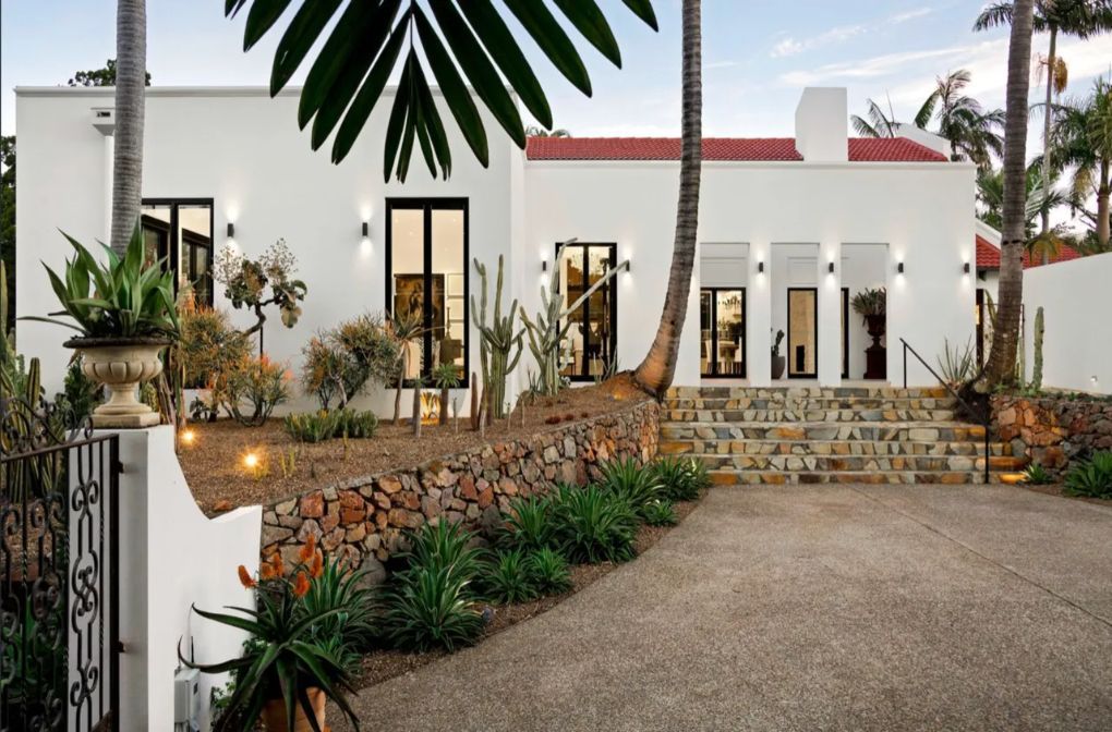 A White House with A Palm Tree in Front of It — MJ Render in Buderim, QLD