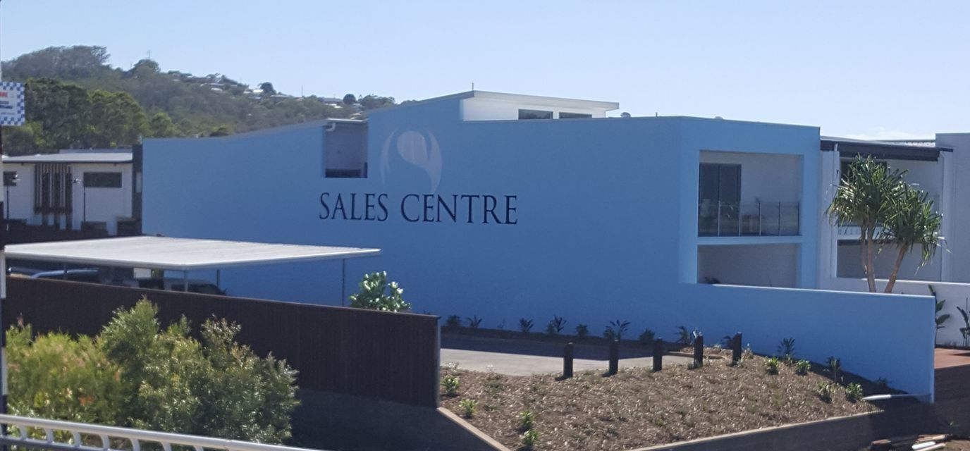 A Blue Building with The Words Sales Centre on It  — MJ Render in Buderim, QLD