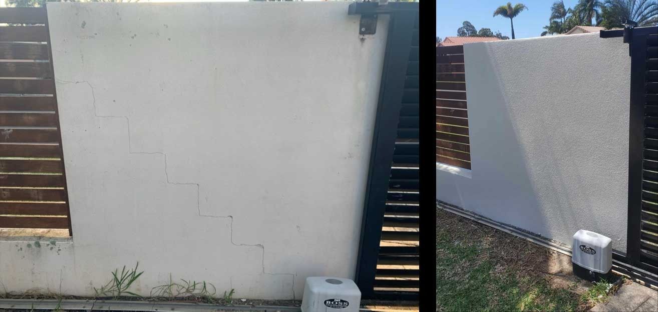 A Before and After Picture of A Fence and A Gate — MJ Render in Buderim, QLD