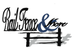 Rail Fence & More logo with stylized text and a fence illustration.