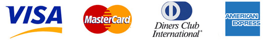 Visa mastercard and american express logos on a white background