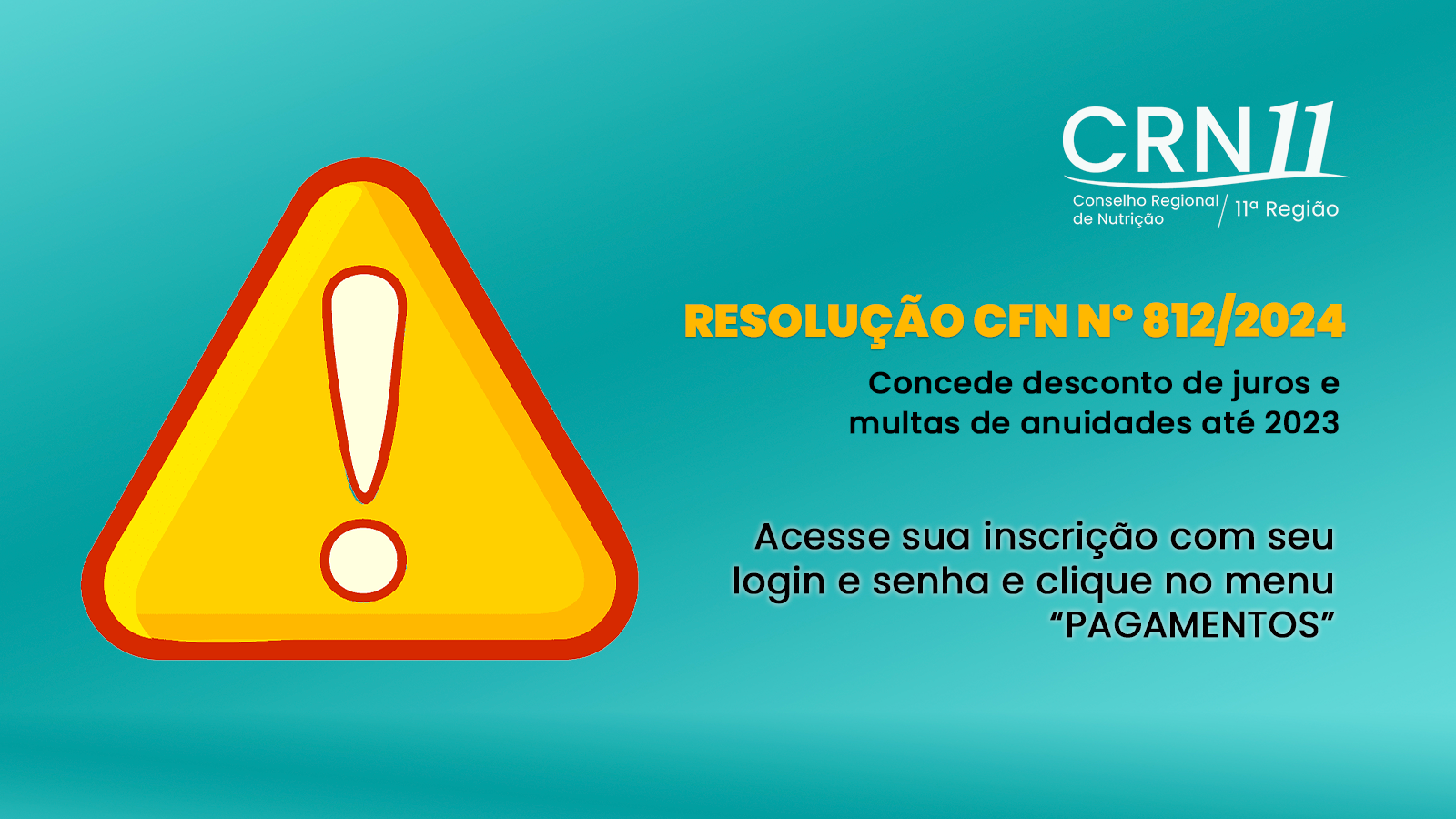 Um triângulo amarelo com um ponto de exclamação nele