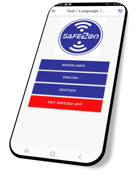 Safe2Go app in meerdere talen beschikbaar