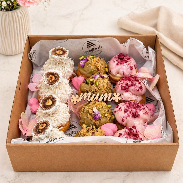 12-piece deluxe cake box by Profiterole Patisserie
