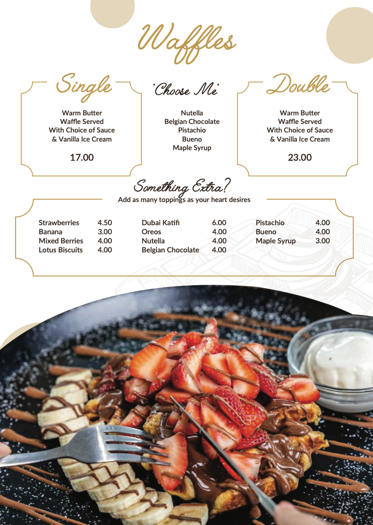 Profiterole store menu page 3