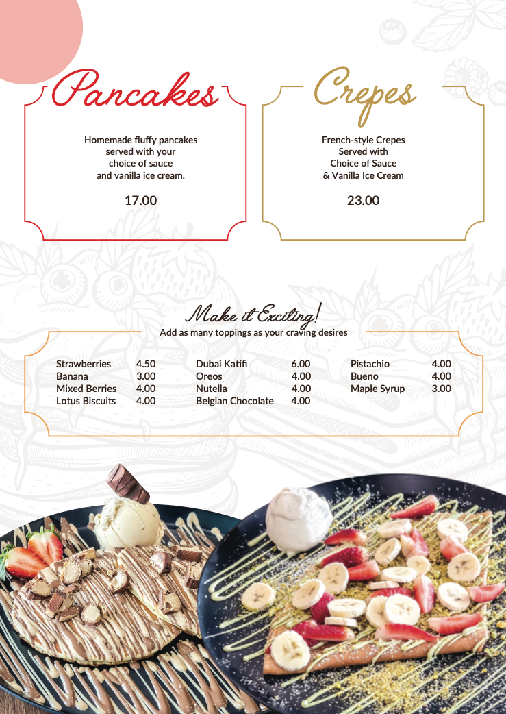 Profiterole store menu page 4